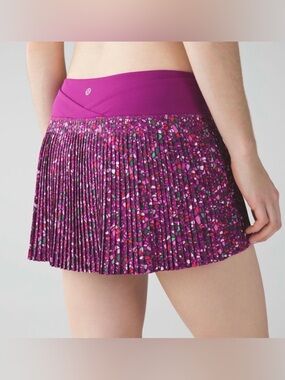 Lululemon Time To Shine Skirt Paradise Camo Multi / Regal Plum Size 6
